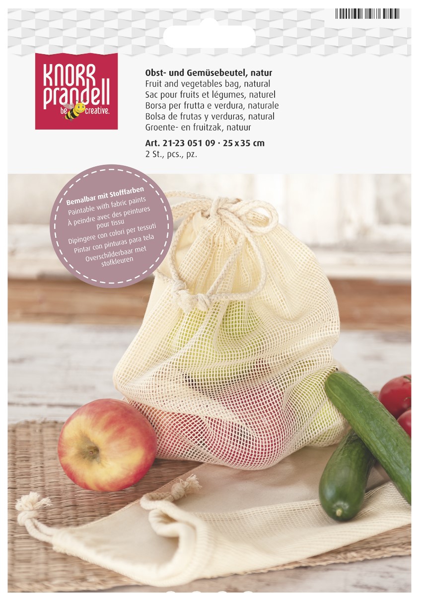 Sac pour fruits et légumes, natur x2